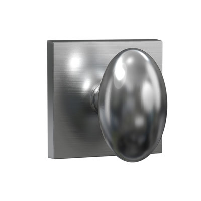 Bouton de passage Bravura 905-7 Oxford sur rose carré contemporain en nickel satiné