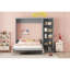 Lit escamotable double pleine grandeur avec tablettes