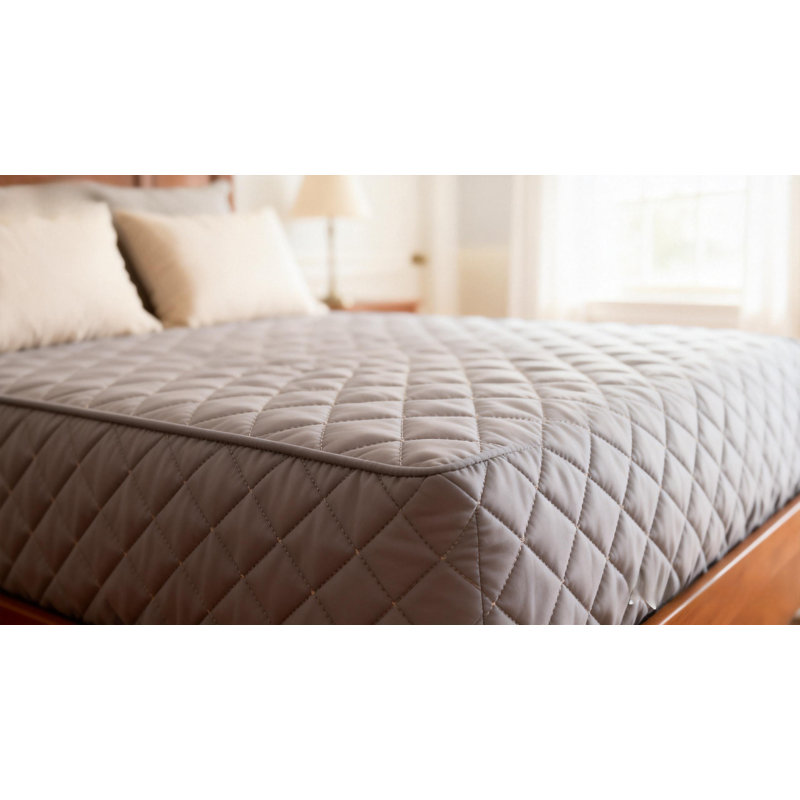  Drap-housse, Gris, Lit double