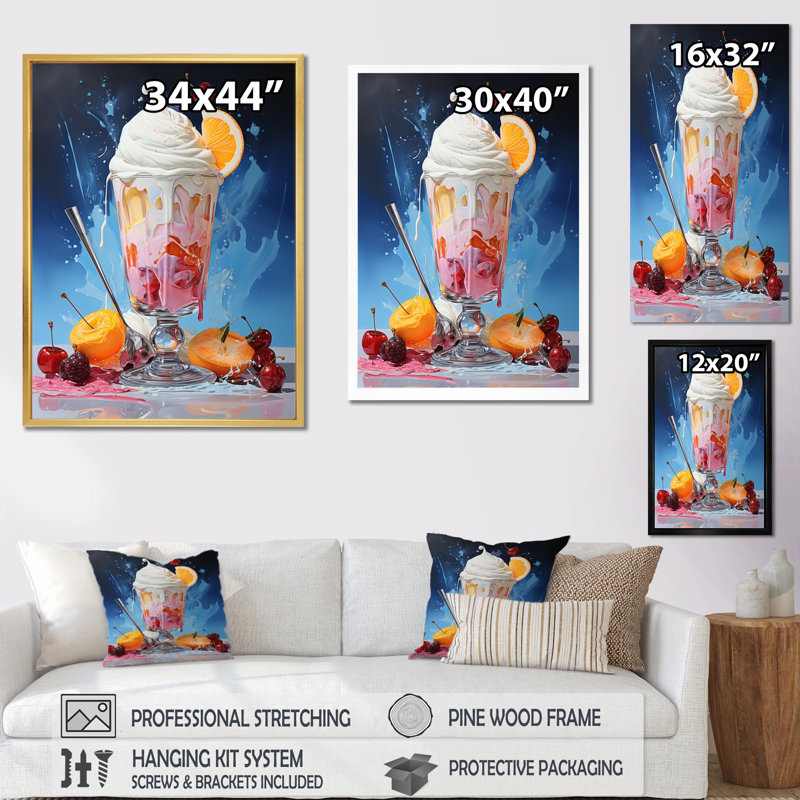 Dubert Dessert Food Popart III sur toile, H 20 po x l 12 po x P 1 po