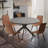 46"L Round Modern Kitchen Dining Table Set with 32.4"H Dining Chair-2081483549-2142003156