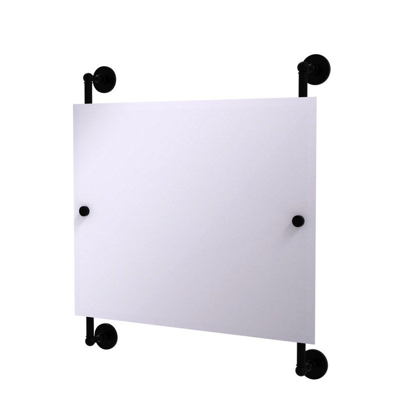 Miroir murale de paysage Dalston, Noir mat, H 28,7 po x l 26 po