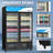 35 Cu. Ft. Commercial Upright Display Glass Dounble Door Beverage Refrigerator In Black