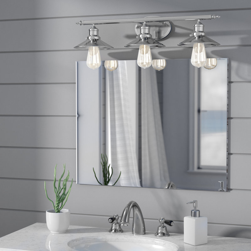 Éclairage de meuble-lavabo à 3 lumières d'intensité variable Kiesel, Chrome poli