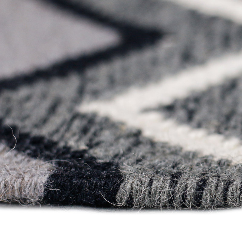 Dove Gray 9' x 12' Handwoven Wool Area Rug