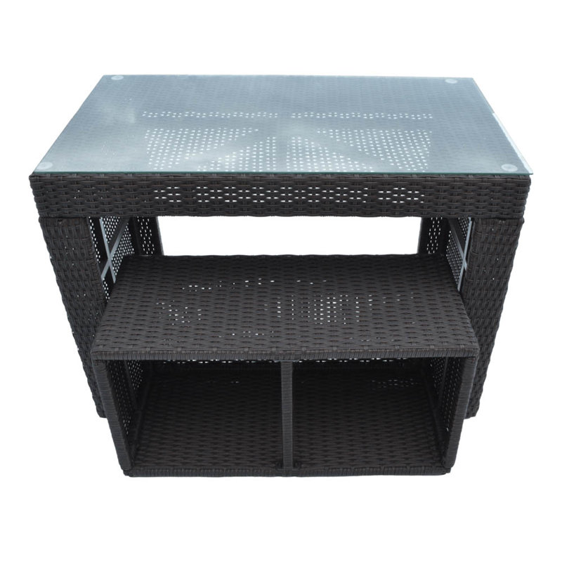 Canadian Spa Co Bar Set with Resin Wicker Outer Material