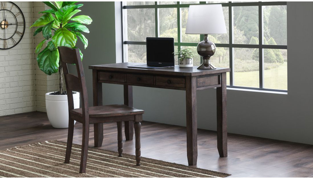 Arely Solid Wood Desk with Built in Outlets Laurel Foundry Modern Farmhouse® Color 