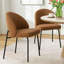 Chaises d'appoint de salle à manger rembourrées modernes avec dossier courbé et siège rembourré-2084038557