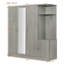 Armoire 4 portes avec tablettes, tiroirs et miroir pleine grandeur-2127386318