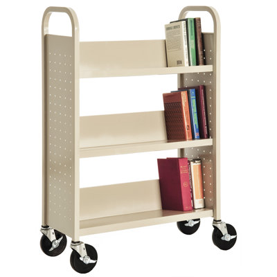 Fortress 46'' H x 32'' W Book Cart with Wheels
