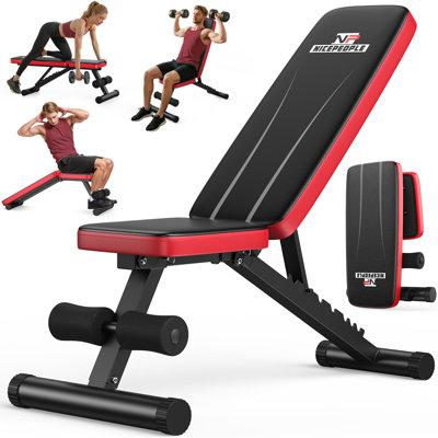 FED Fitness DPK Adjustable Weight Bench With Foldable Design | 660 Lbs Capacity, 8-Position Backrest