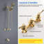 Ensemble de robinet de douche à 3 poignées avec bec de baignoire Ensemble de robinet de douche Ensemble complet de garniture de baignoire et de douche Fixations murales-102401907