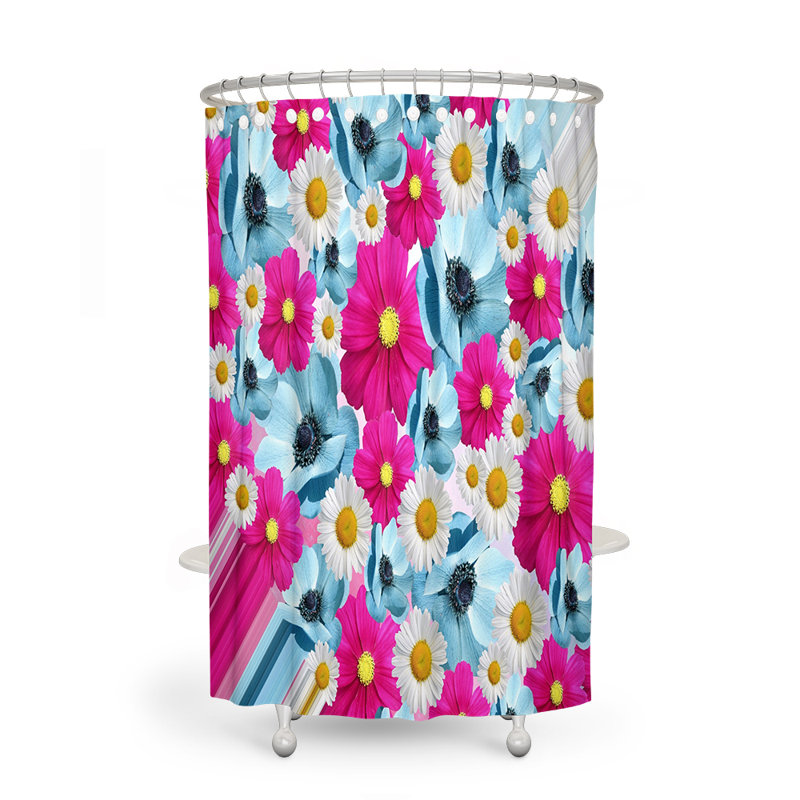 Rideau de douche simple Floral, H 93 po x l 70 po