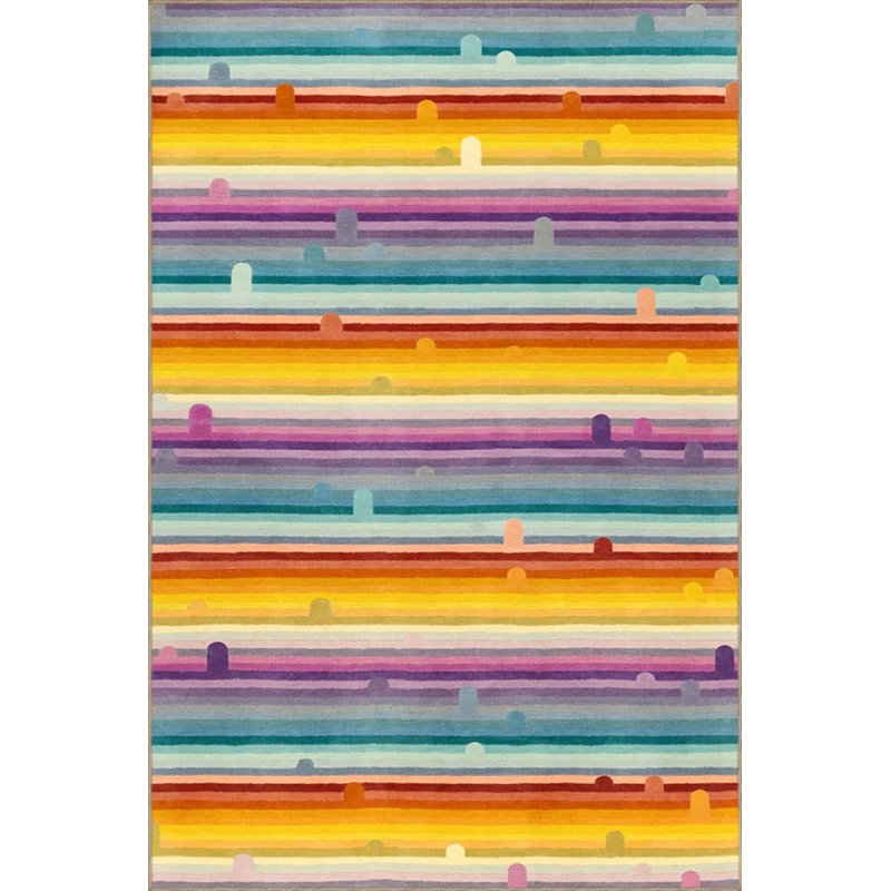 Tapis décoratif moderne à motif uni jaune, Sous-tapis carré 3 pi 3 po inclus