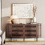 Commode cannelée à 6 tiroirs, commode moderne à profil incurvé-1282941302