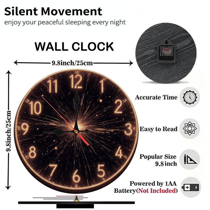 Horloge avec éclat lumineux