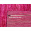 Tapis oriental rose uni 9 pi x 12 pi 3 po, soie Sari pure, noué à la main, doux au toucher, tapis oriental
