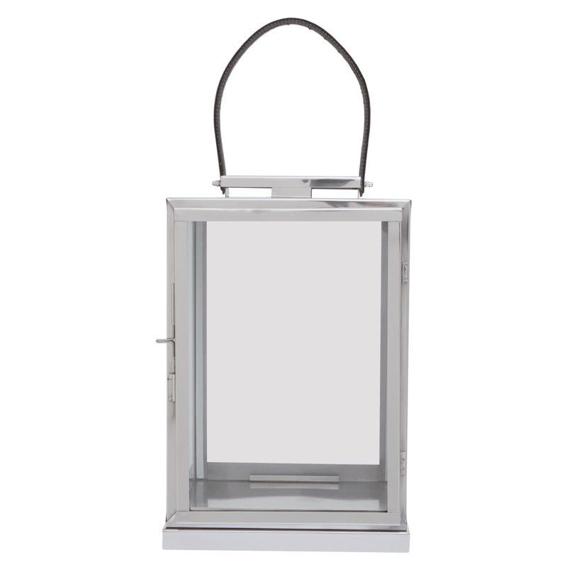 Searle Glass Tabletop Lantern, 47cm H x 30cm W x 30cm D