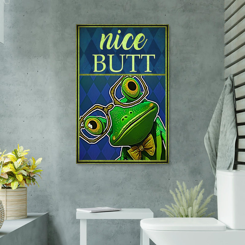 Grenouille, beau bout à bout sur toile, impression, H 20 po x l 16 po x P 1,25 po