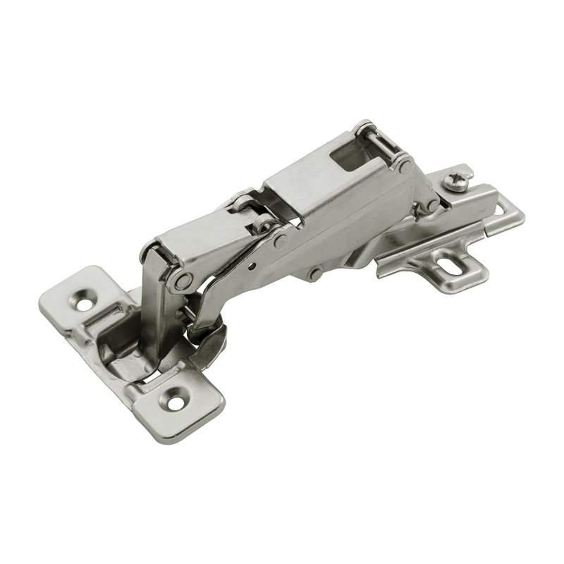 Concealed Hinges Full overlay Frameless Self-Close - Polished Nickel - Cabinet Door Hinges (Set of 5), 5