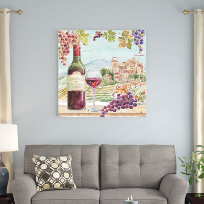 «Wine Country III» par Daphne Brissonnet, reproduction d'art sur toile tendue