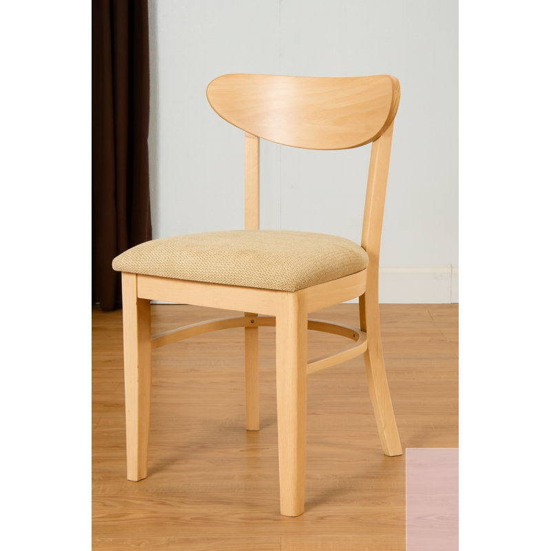 Fayette 18'' H Upholstered Beech Side Chair, Light Natural