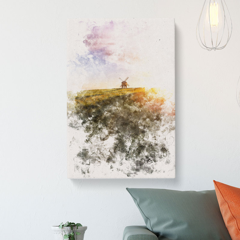 Windmill Upon A Hill In Warwickshire - Wrapped Canvas, 76cm H x 50cm W x 3cm D