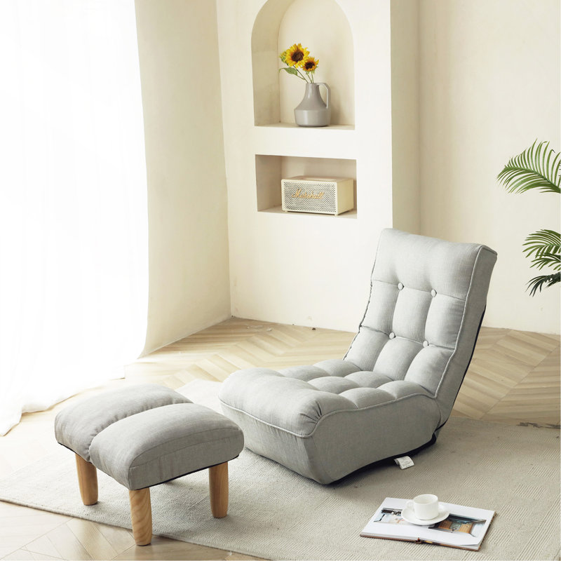 Canapé Lazy, Mélange de lin gris