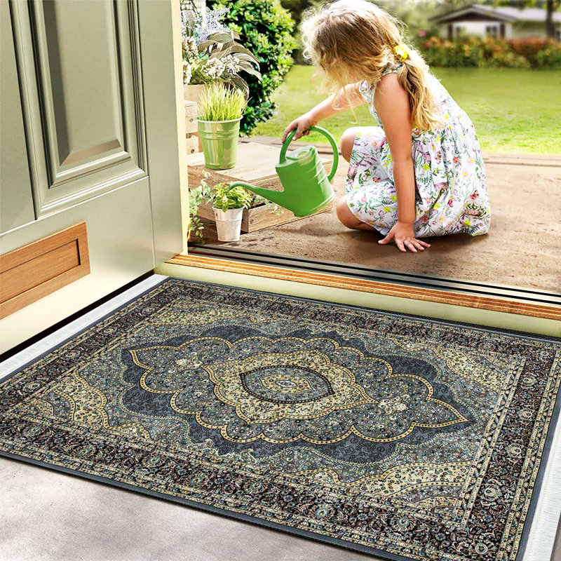 Esta Floral Area Rug, Rectangle 80 x 150cm
