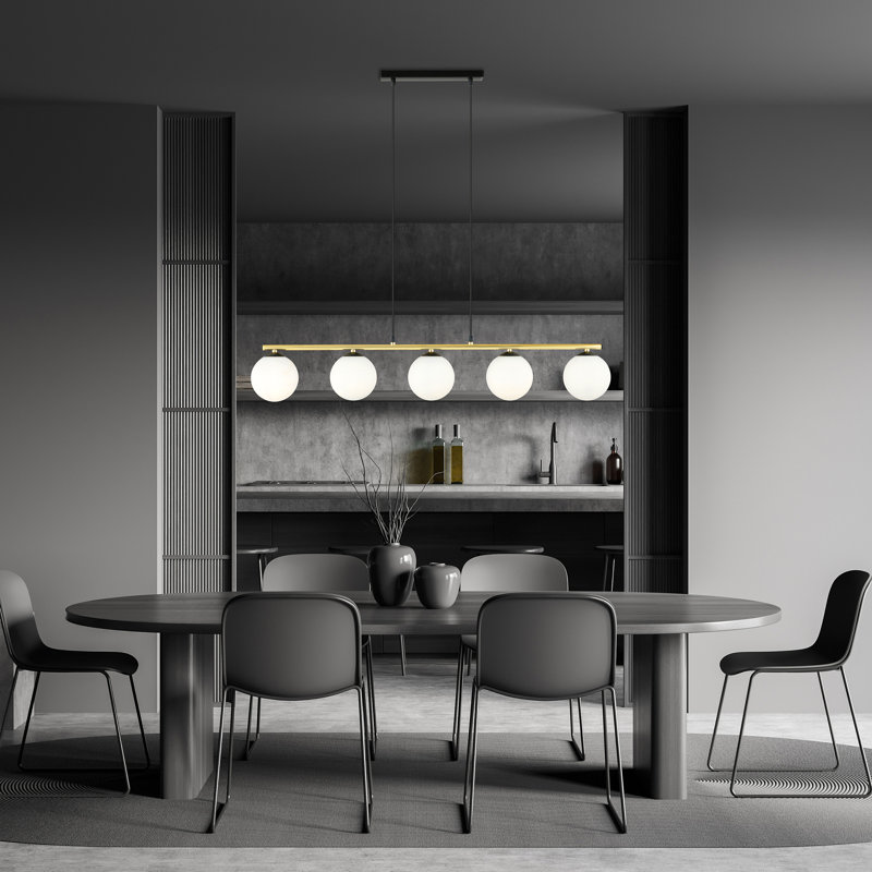 Algean 5 - Light Kitchen Island Pendant, Black