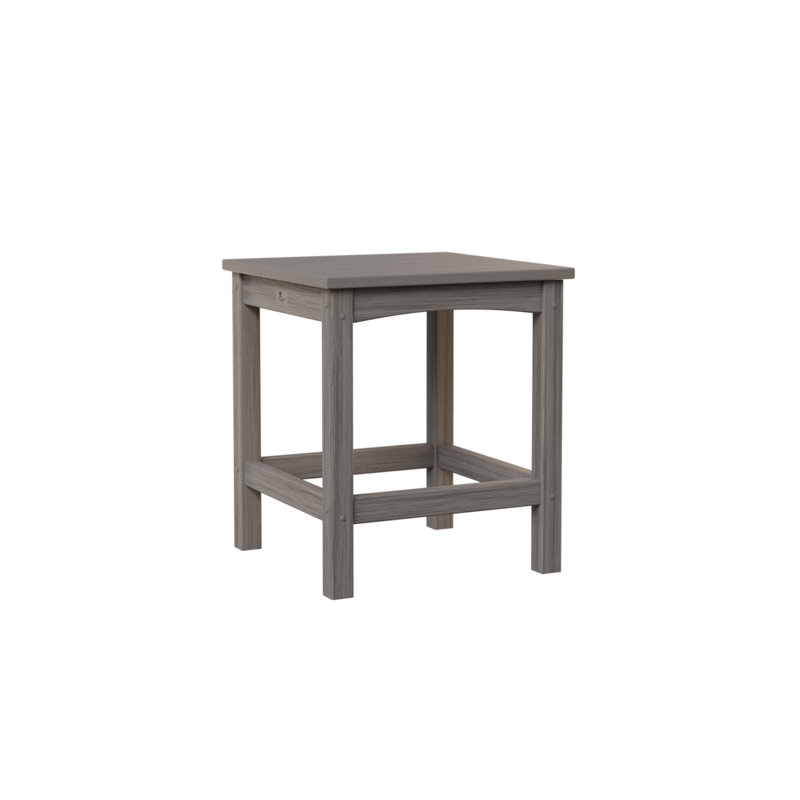 Camden Outdoor Square End Table, Driftwood Gray