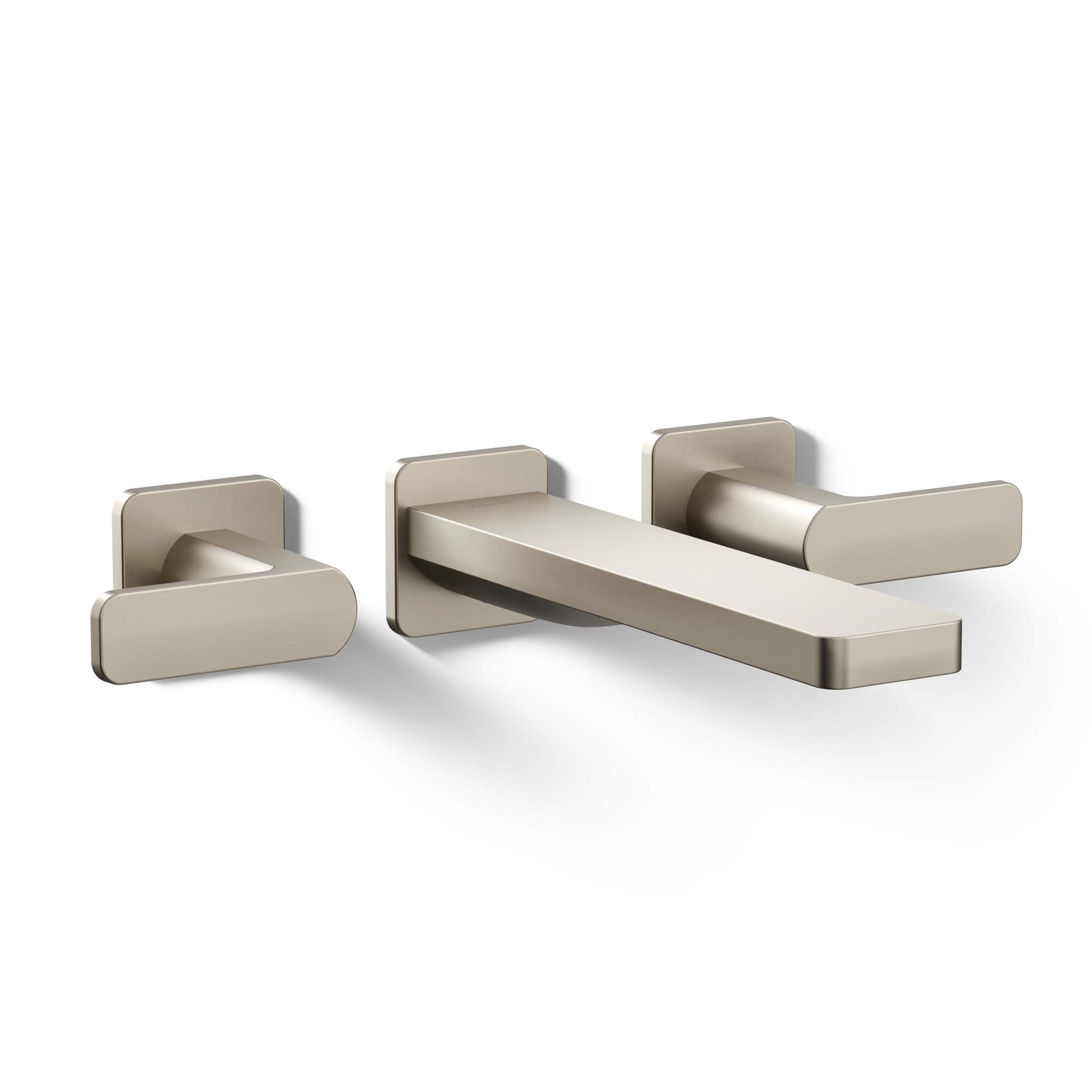 Parallel Wall Mount Bath Filler Trim, Vibrant Brushed Nickel