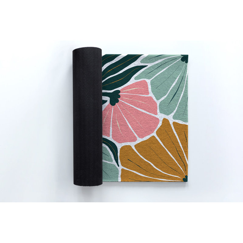 Non-Slip Floral Outdoor Doormat
