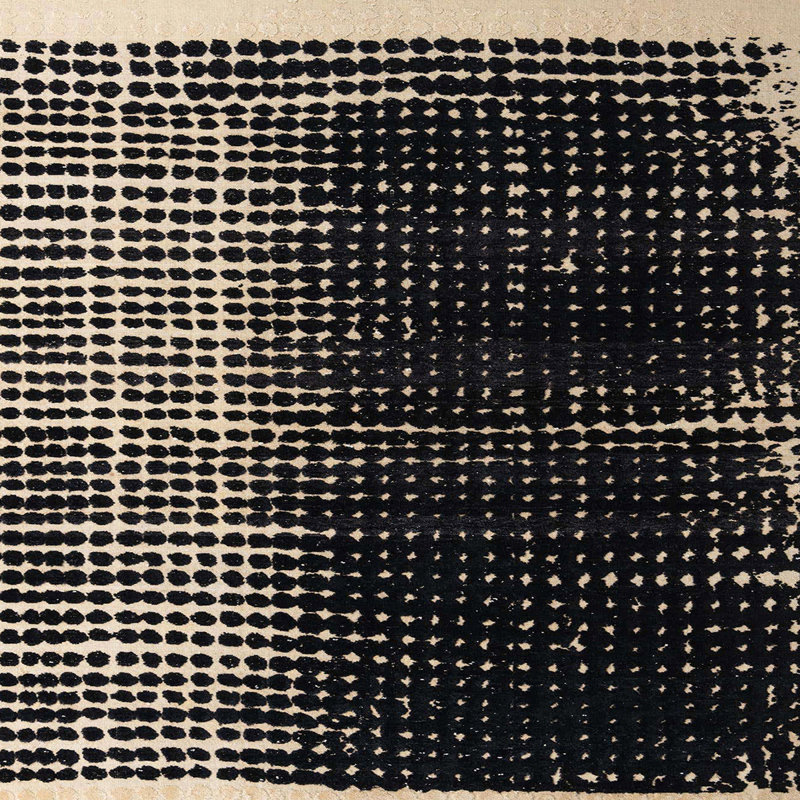 Tapis abstrait moderne 4904, Carré 8 pi