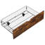 Structure de lit plateforme en métal avec tête de lit en bois et prise de charge, rangement à 2 tiroirs, lumières DEL, pas de sommier tapissier, pratique d'assemblage facile. : Cadre, tête de lit, fonction de charge pleine grandeur,-717973002