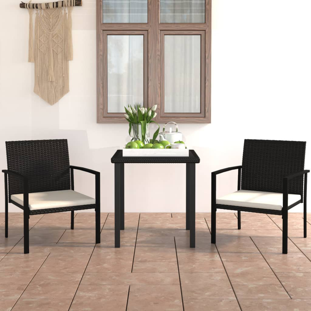 2-Sitzer Lounge-Set Lidmila aus Rattan mit Polster