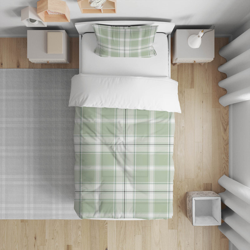 Billy Tartan Comforter Set, Green