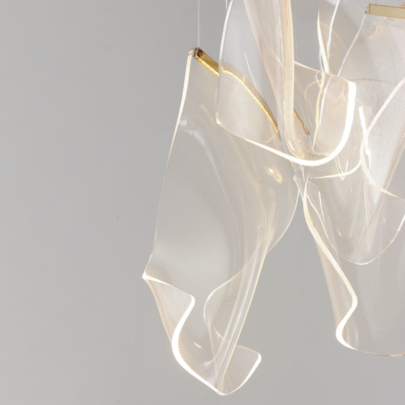 Luminaire suspendu unique à 13 lumières DEL Rinkle