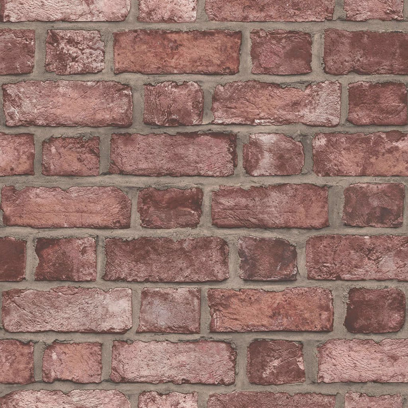 Peavine 10m x 52.8cm Matte Wallpaper Roll, Brown/Red