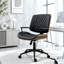 Chaise de bureau moderne sans accoudoirs avec capitonnage à losanges