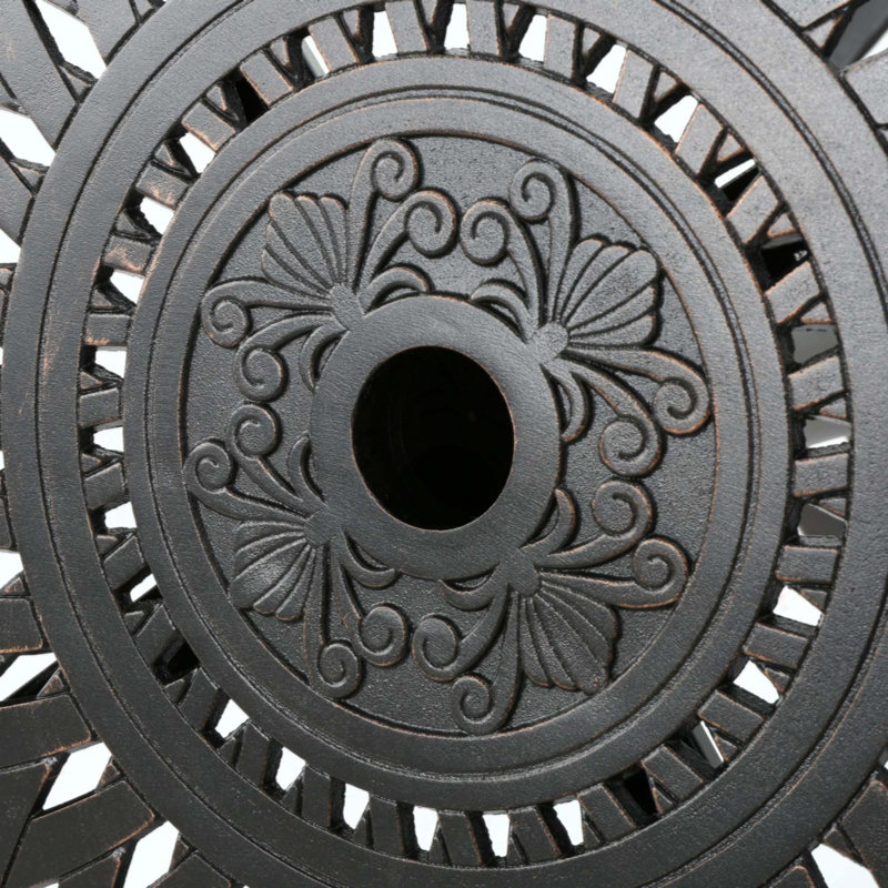 Table de bar ronde en fonte d'aluminium