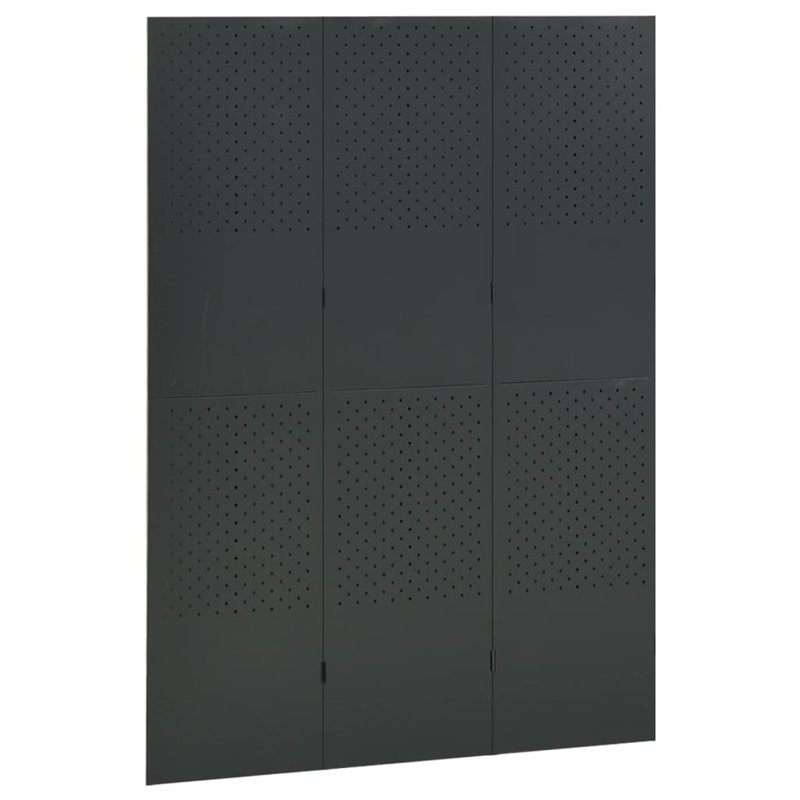 Paravent autoportant pour séparateur de pièce VidaXL, 3, Gris foncé