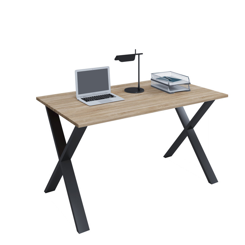 Randalle Writing Desk, Brown / Black, 76cm H x 110cm W x 80cm D