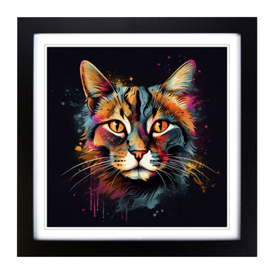Cat Graphic No.3 - Framed Print