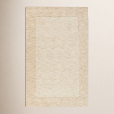 Dolma Beige Cream Hand-Woven Wool Rug