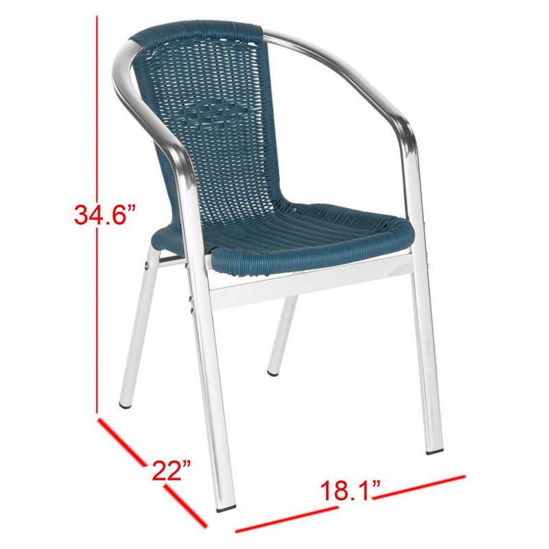 Fauteuil de patio Kaster, Bleu