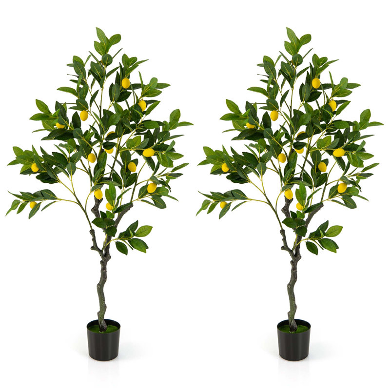 Faux citronnier 48 po en pot, 2