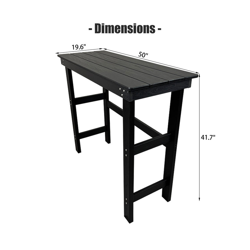HDPE Long Bar Table for Kitchen, Dining Room