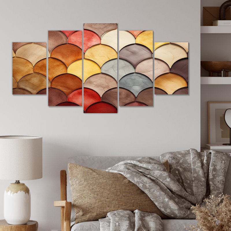 Ensemble d'art mural multicolore mosaïque multicolore