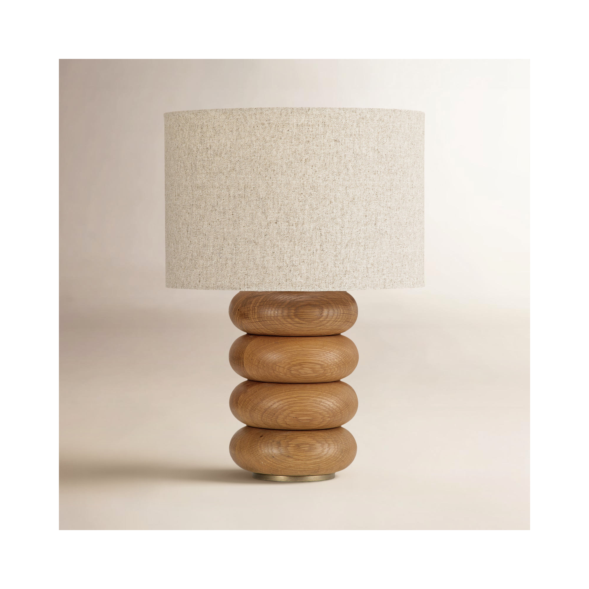 Giacomo Solid Wood Table Lamp, Brown, 21.13''H X 14.19''W X 14.19''D